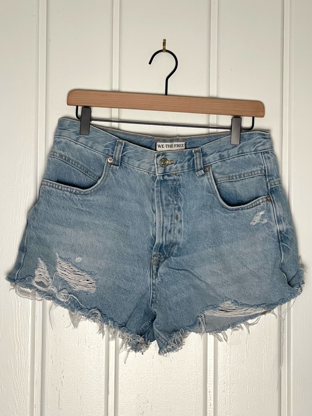 Free People We The Free Now or Never Denim Shorts Size 30